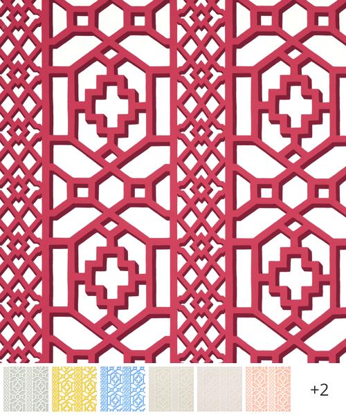 Zanzibar Trellis | Colorways - Schumacher Wallpaper Products