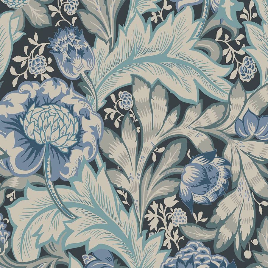 Purchase Seabrook Wallpaper Product ET12312 Legacy Prints Blue Floral Wallpaper