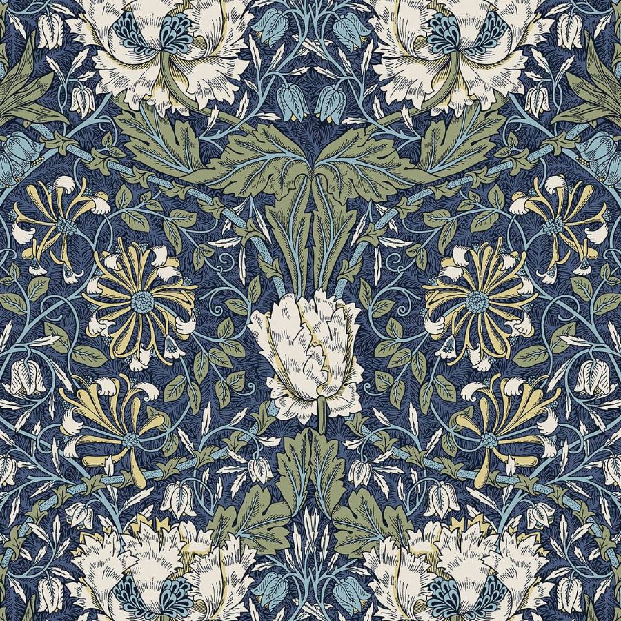 Purchase Seabrook Wallpaper Pattern# ET12612 Legacy Prints Blue Floral Wallpaper