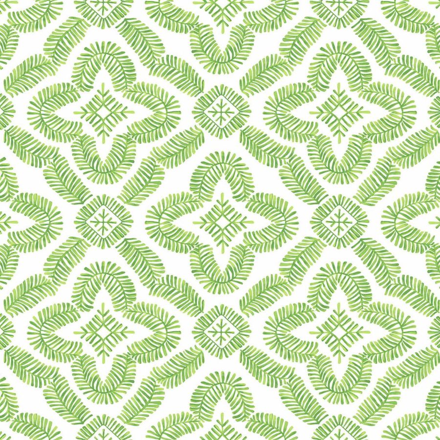 Purchase Seabrook Wallpaper Pattern SC21304 Summer House Green Medallion Wallpaper