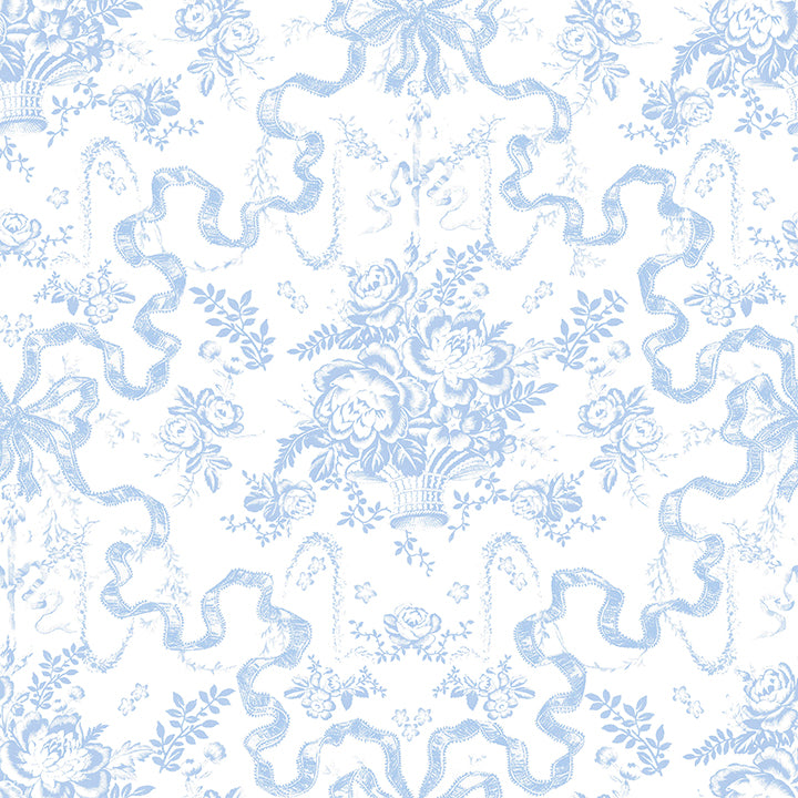 AST6272 | LoveShackFancy, Fairytale Blissful Blue Toile - A-Street Wallpaper