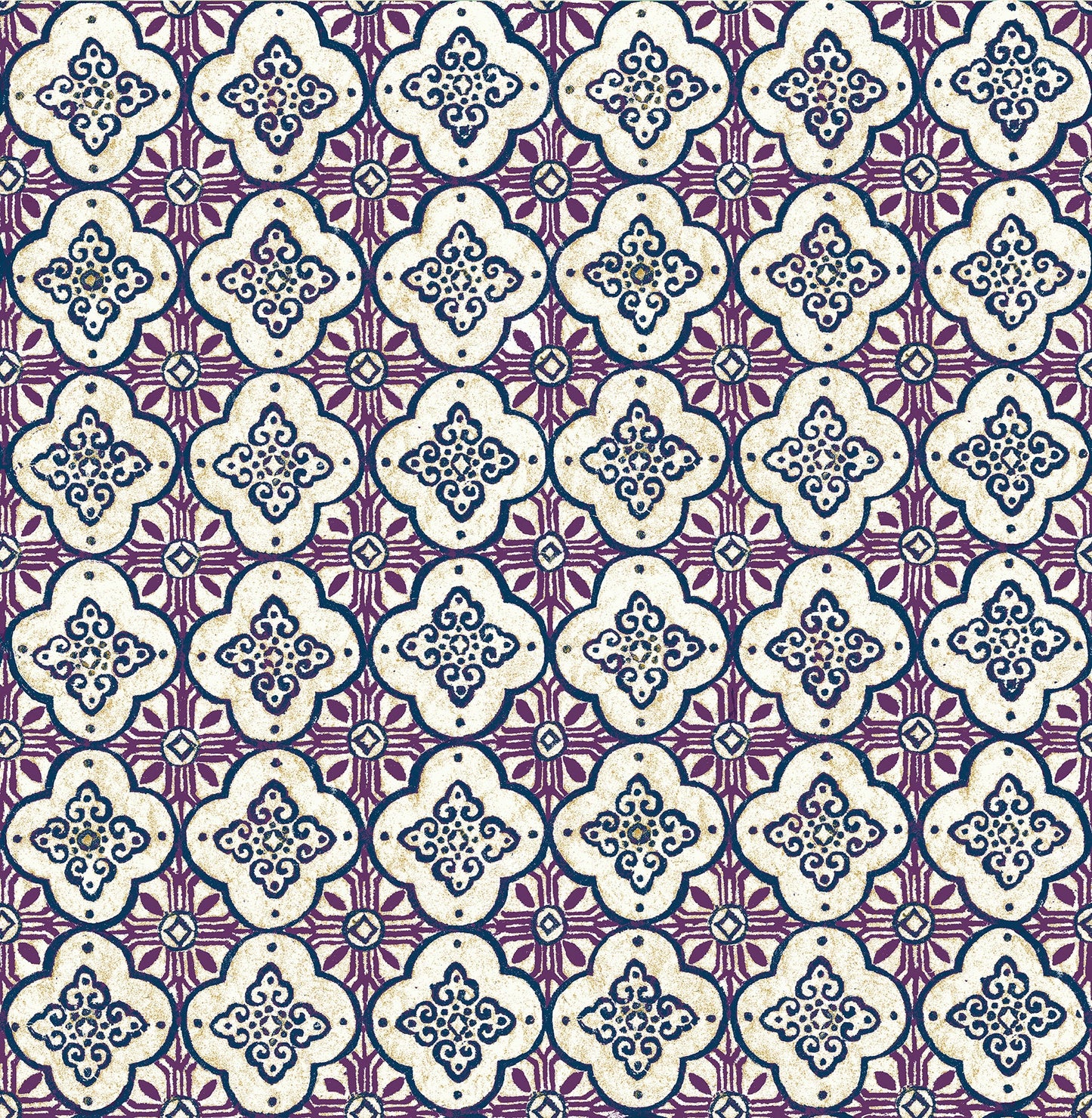 Purchase 1014-001852 Geo Violet Quatrefoil Kismet