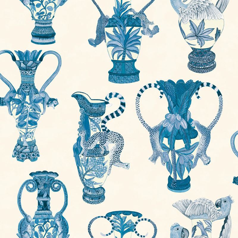 Sample 109/12059 Khulu Vases Blue White by Cole and Son