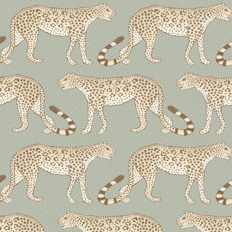 Sample 109/2009 Leopard Walk Olive White by Cole and Son