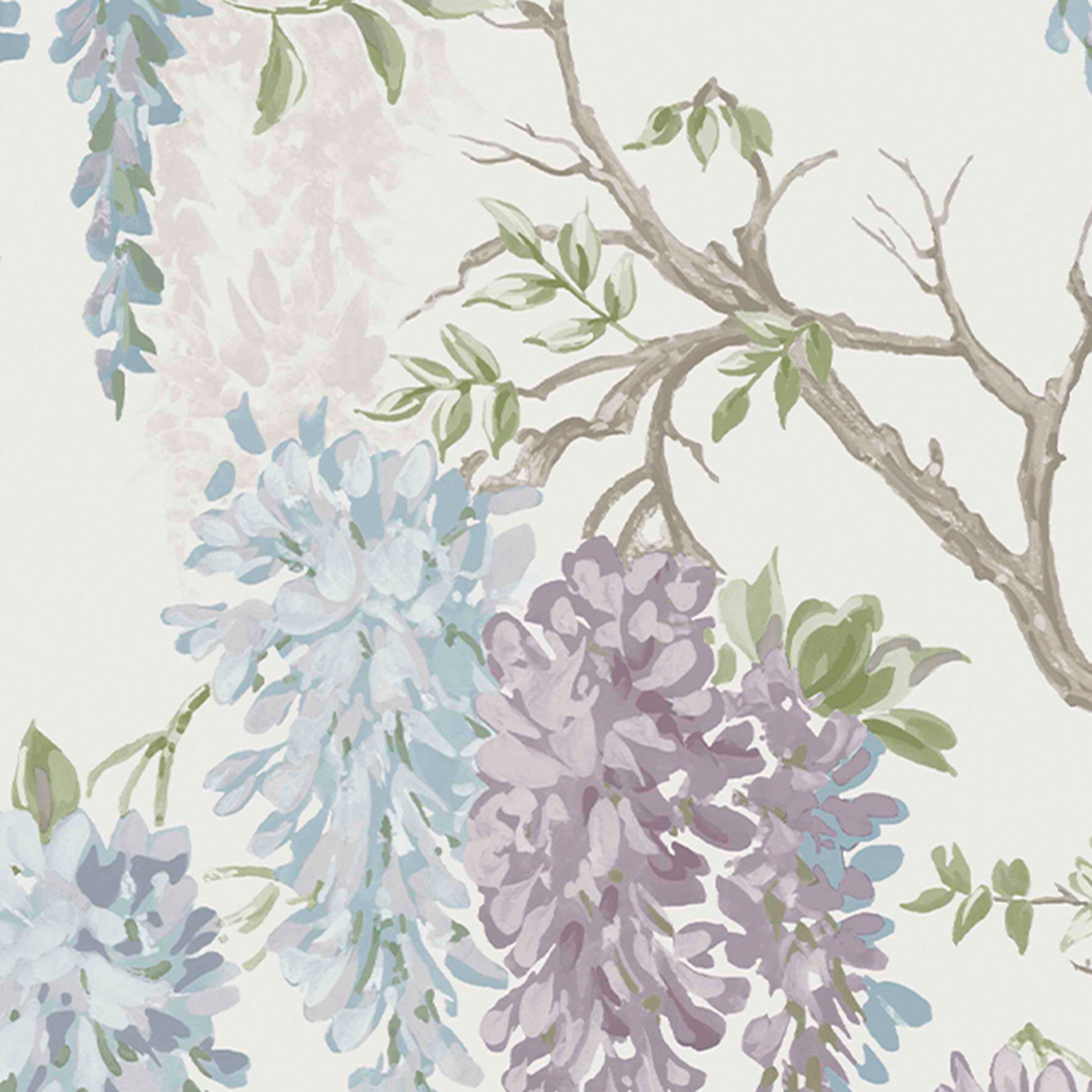 Purchase Laura Ashley Wallpaper SKU# 113356 Wisteria Garden Pale Iris