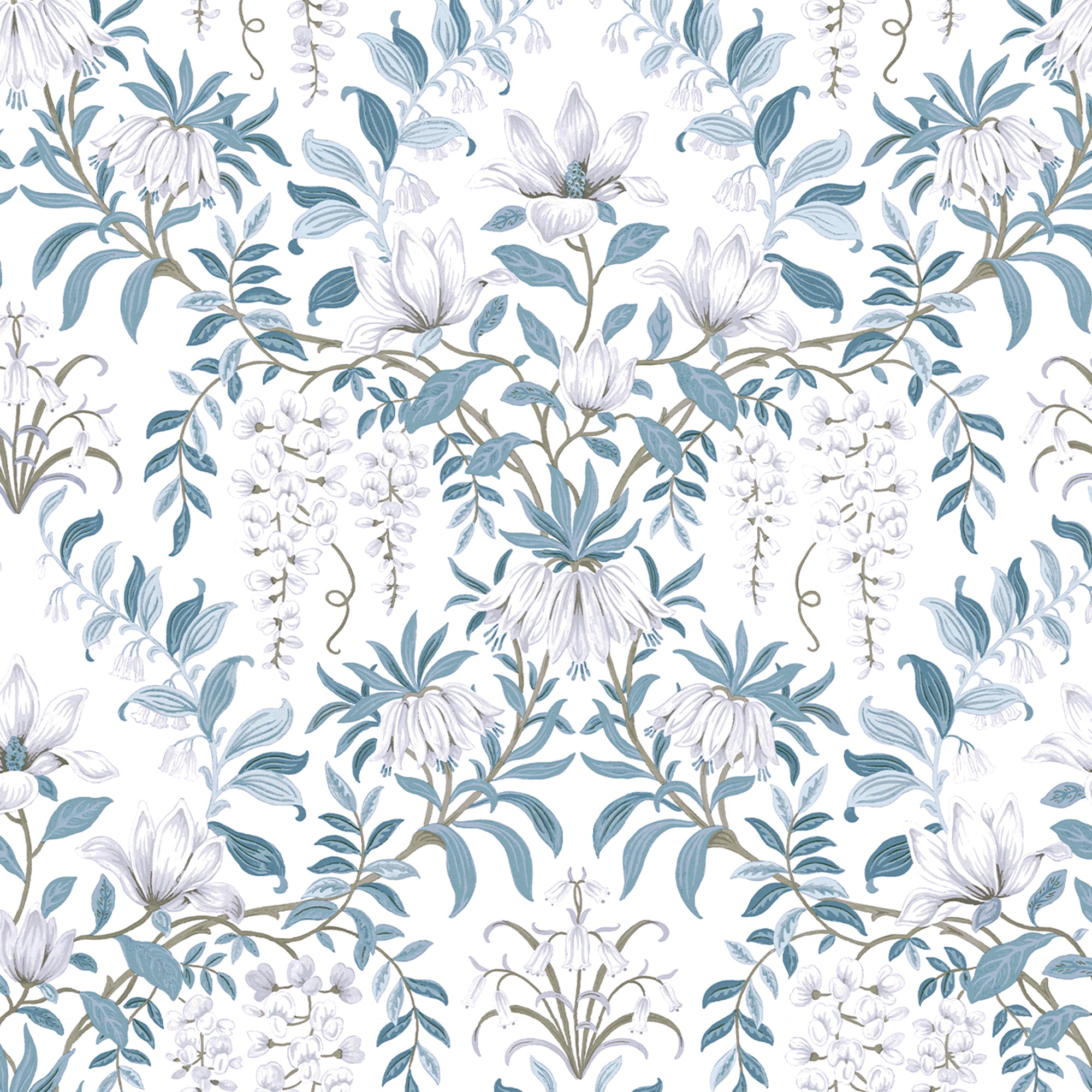 Laura Ashley Tapestry Floral Wallpaper - 113407 - Dusky Seaspray