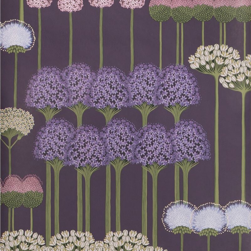 Sample 115-12036 Allium, Mulb Heather Violet Print by Cole and Son Wallpaper