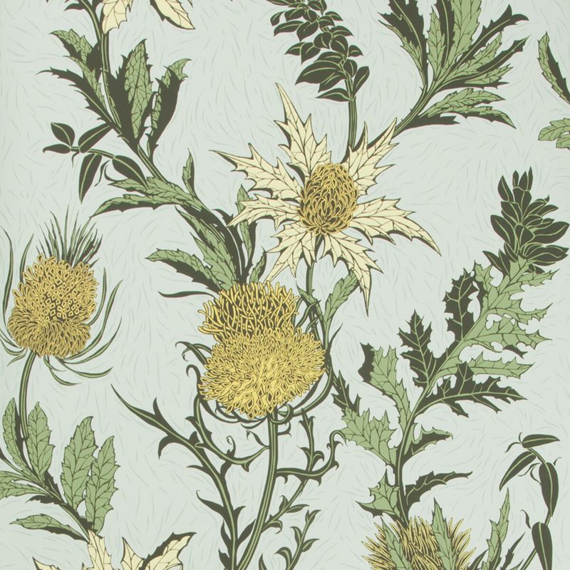 Sample 115-14042 Thistle, Lemon Olive D Egg Print by Cole and Son Wallpaper