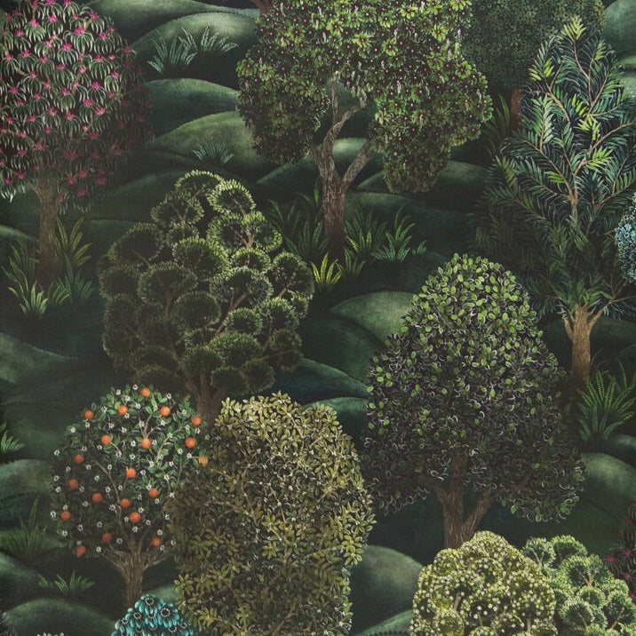 Sample 115-9028 Forest, Forest Greens Print by Cole and Son Wallpaper