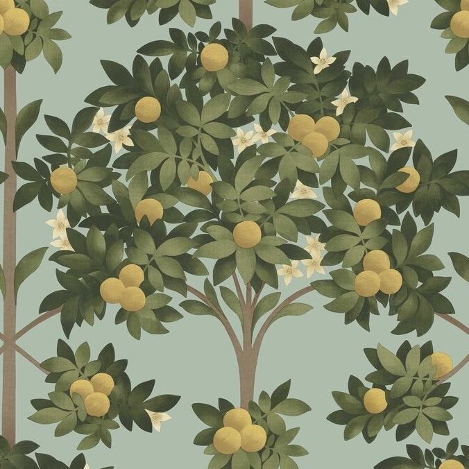 Sample 117/1002 Orange Blossom Yellow Botanical Cole and Son Wallpaper