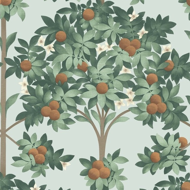 Sample 117/1004 Orange Blossom Blue Botanical Cole and Son Wallpaper