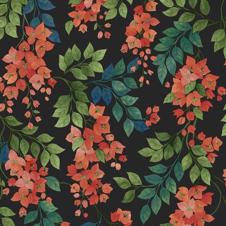 Sample 117/6017 Bougainvillea Red Botanical Cole and Son Wallpaper