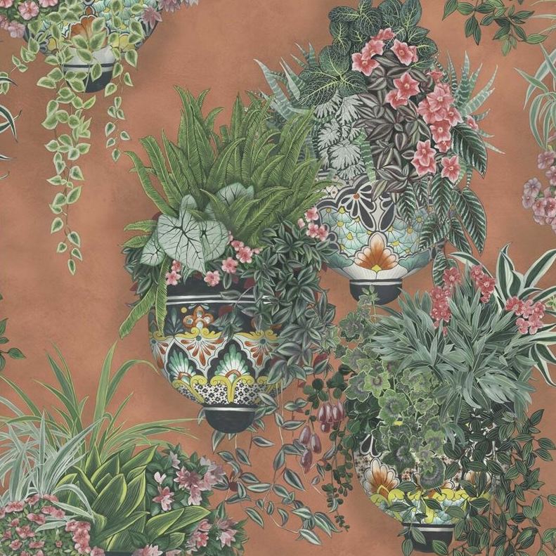Sample 117/9025 Talavera Red Botanical Cole and Son Wallpaper