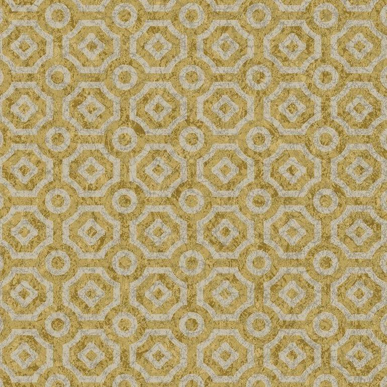 Sample 118/10022 Queen S Quarter Yellow Geometric Cole and Son Wallpaper