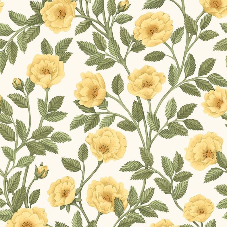 Sample 118/7015 Hampton Roses Multi Color Botanical Cole and Son Wallpaper