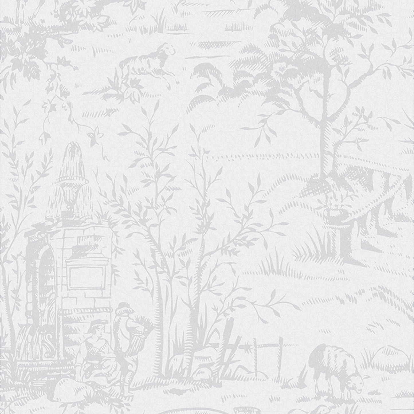 Purchase Laura Ashley Wallpaper SKU 118495 Toile de Jouy Sugared Grey