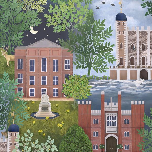 Sample 118/1001 Palace Tales Multi Color Novelty Cole and Son Wallpaper