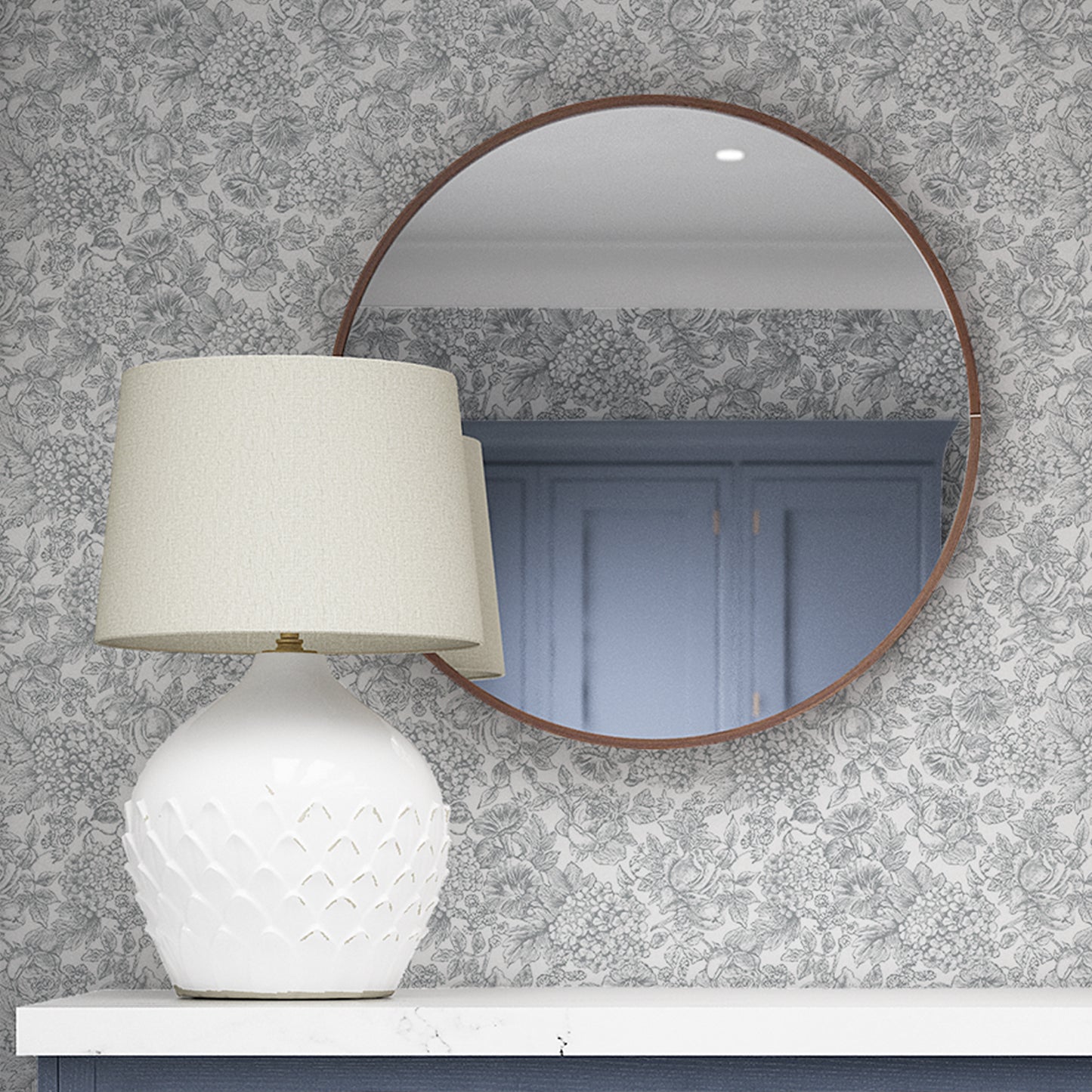 Purchase Laura Ashley Wallpaper Item 119859 Louise Slate Grey Removable