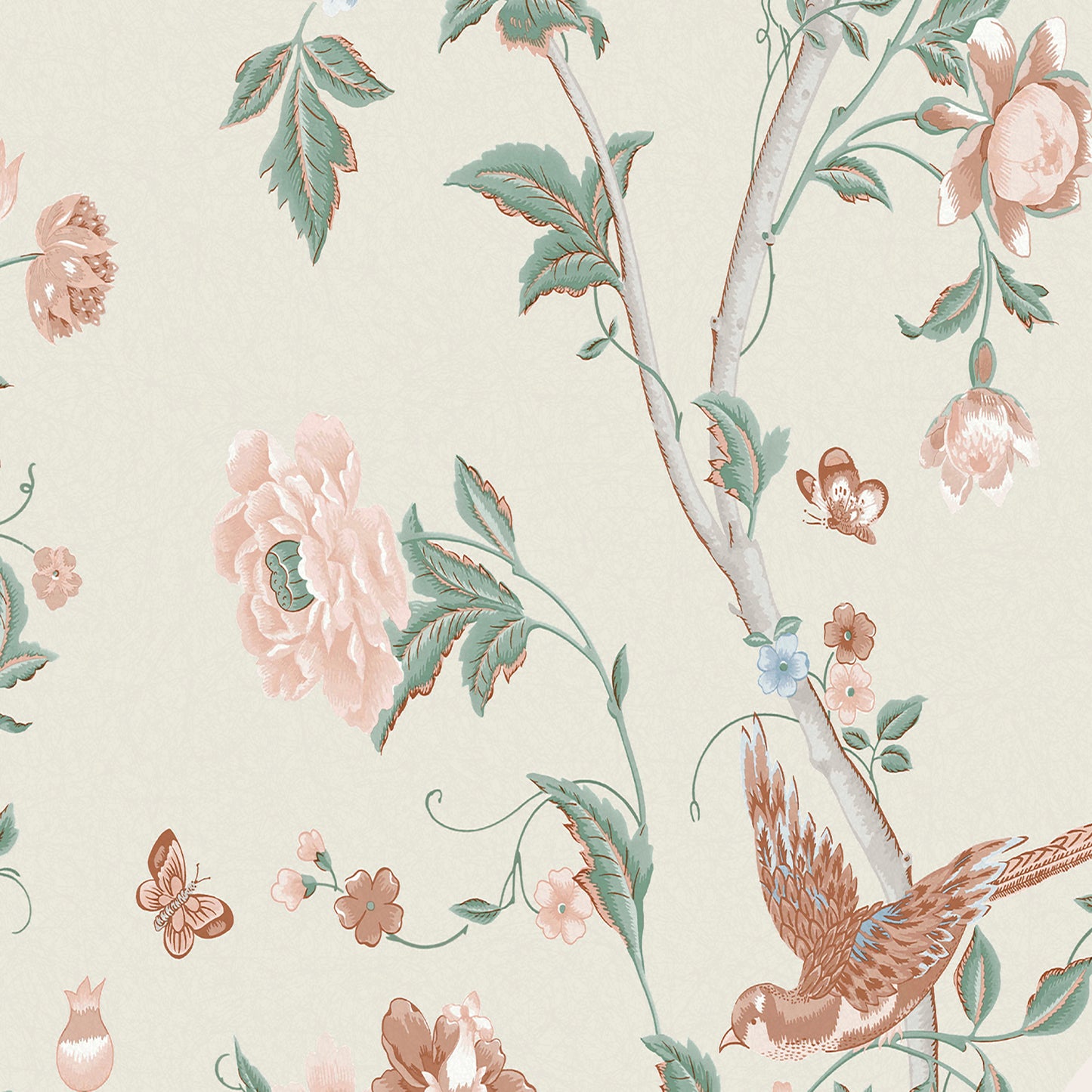 Purchase Laura Ashley Wallpaper Pattern number 120133 Summer Palace Sage and Apricot Removable