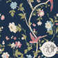 Purchase Laura Ashley Wallpaper SKU 120134 Summer Palace Midnight Blue Removable