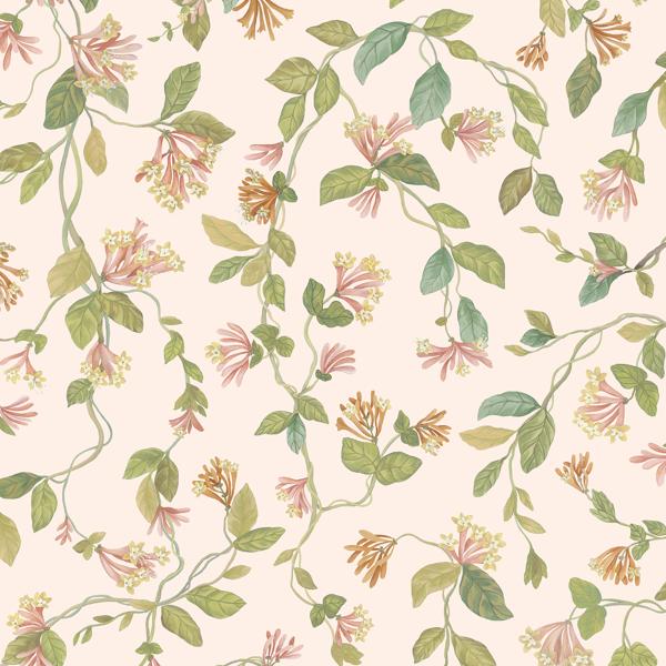 Sample - 124/3016 | Flora, Pink/Orange Floral - Cole & Son Wallpaper