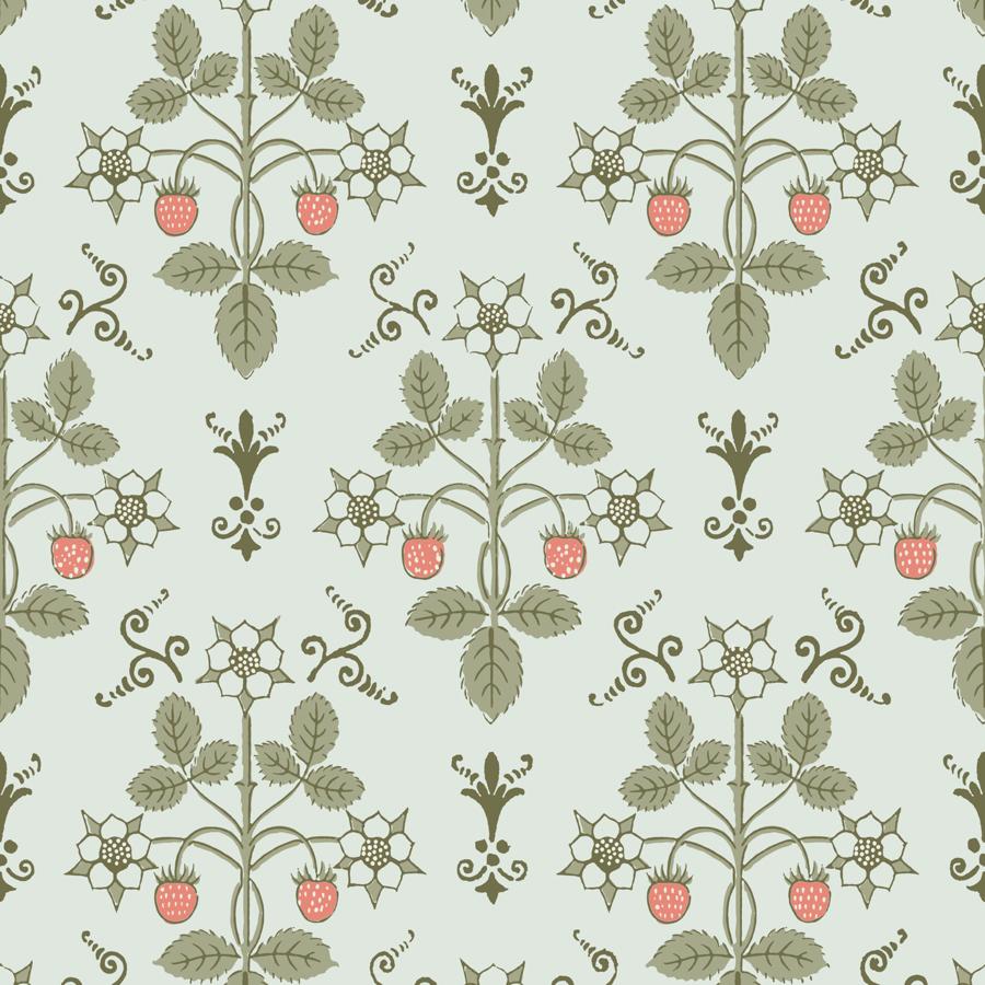 Purchase 127/2012 Strawberry, Duck Egg Botanical - Cole & Son Wallpaper