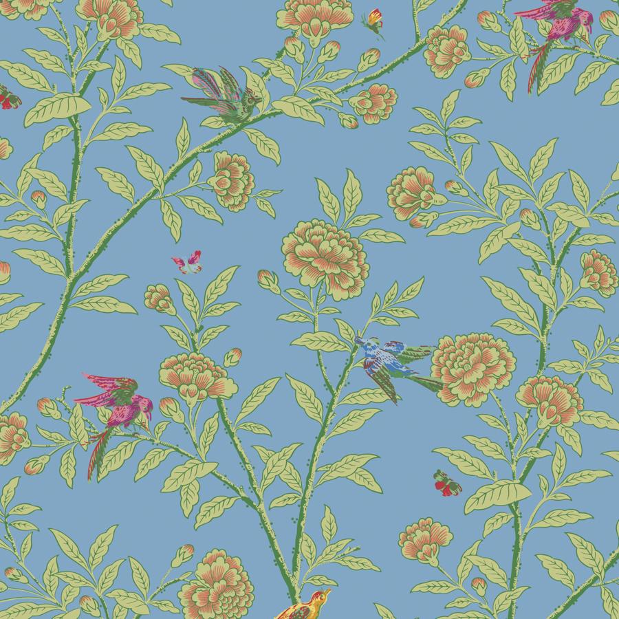 Purchase 127/4022 Roseberry With Birds, Blue Chinoiserie - Cole & Son Wallpaper