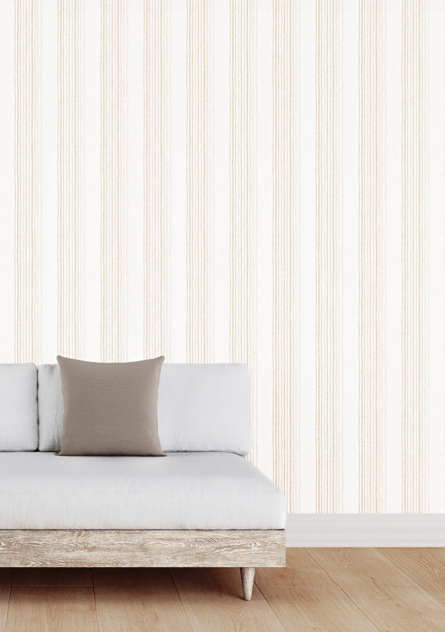 Purchase Phillip Jeffries Wallpaper - 10002, Maritime Stripe - Belay Biscuit 2