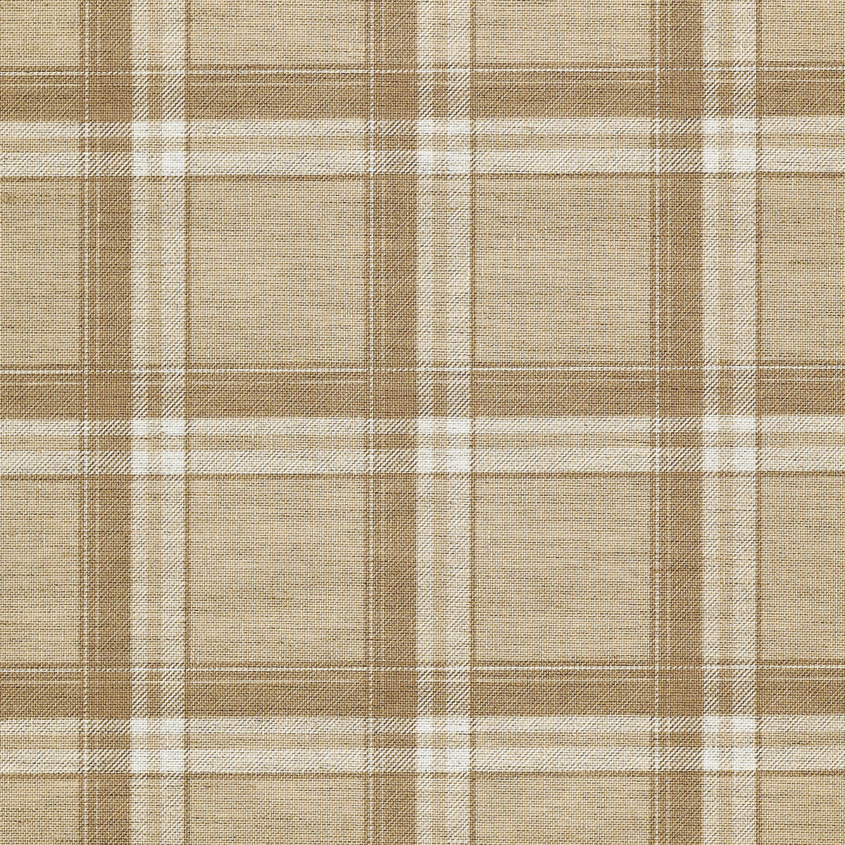 Purchase Phillip Jeffries Wallpaper - 10729, Prairie Plaid - White On Camel