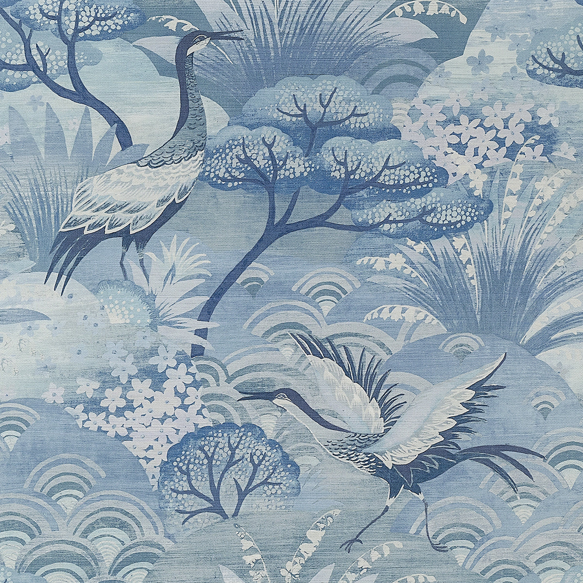 Purchase Phillip Jeffries Wallpaper - 35607, Fable - Enchanted Blues On Manila Hemp