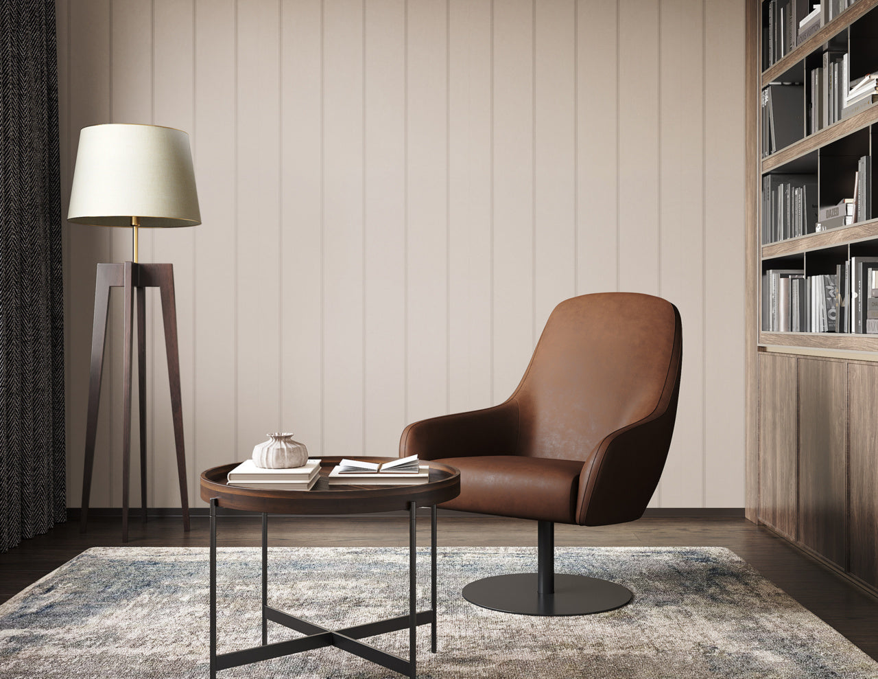 Purchase Phillip Jeffries Wallpaper - 10715, Jackson Stripe - Grey On Cream 2