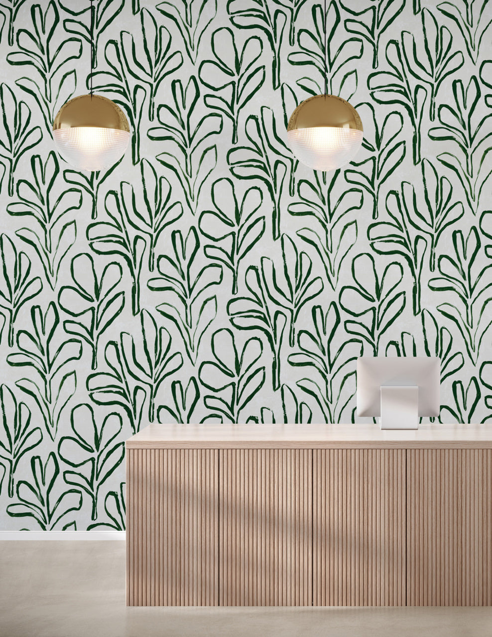 Purchase Phillip Jeffries Wallpaper - 10310, Sprig Silhouette - Vineyard 2