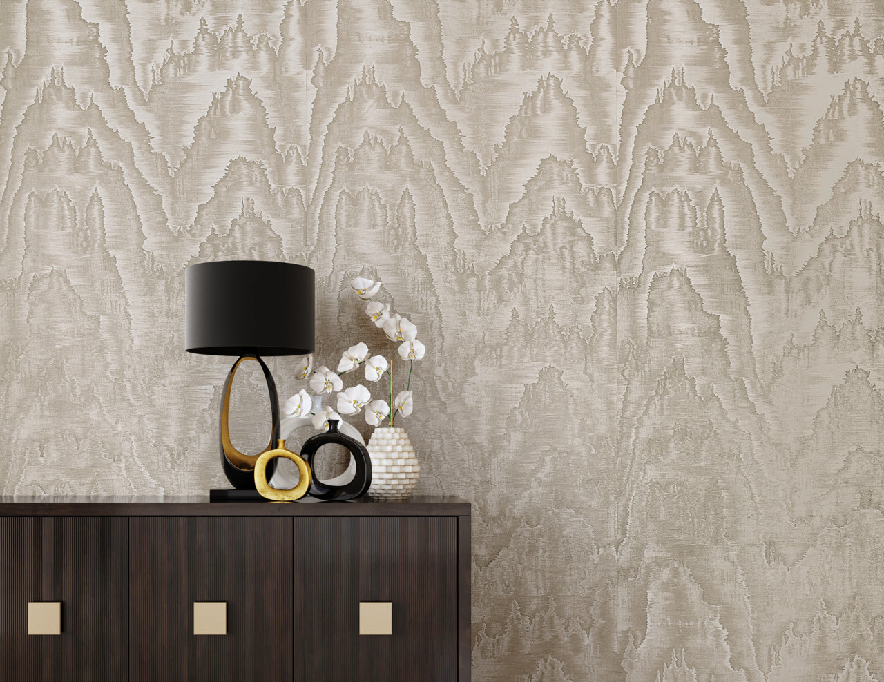 Purchase Phillip Jeffries Wallpaper - 25115, Vinyl Grand Moire - Polar 2