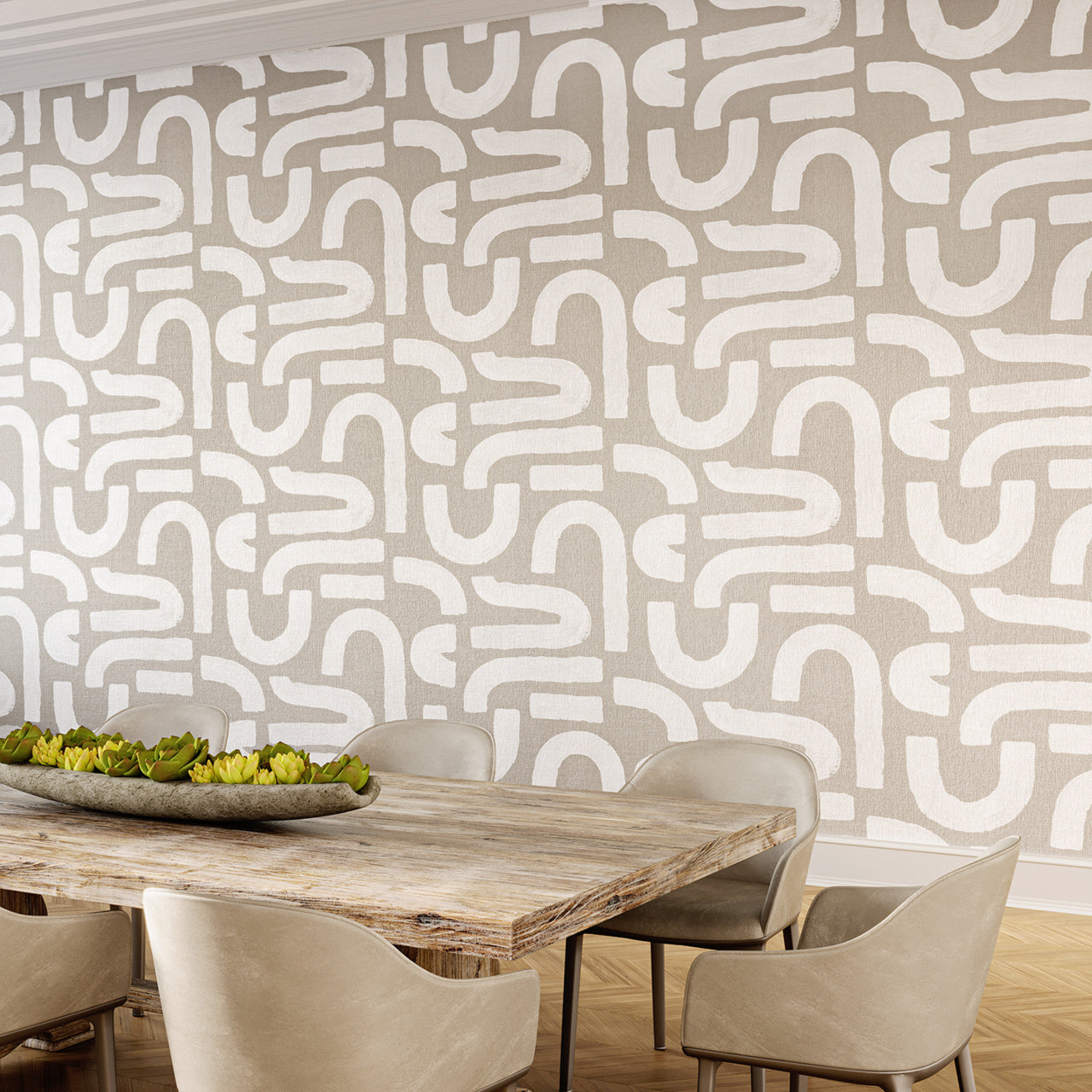 Purchase Phillip Jeffries Wallpaper - 10268, Curves - Caramelized Crème 2