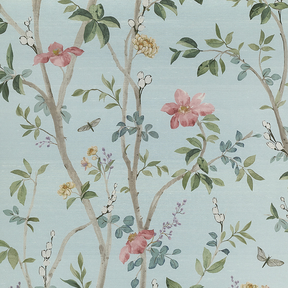 Purchase Phillip Jeffries Wallpaper - 35404, Jasmine - Sky Blue On Star Dust Silk