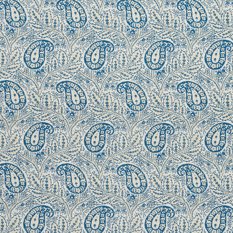 Shop 1297002 Whittaker Paisley Indigo by Schumacher Fabric