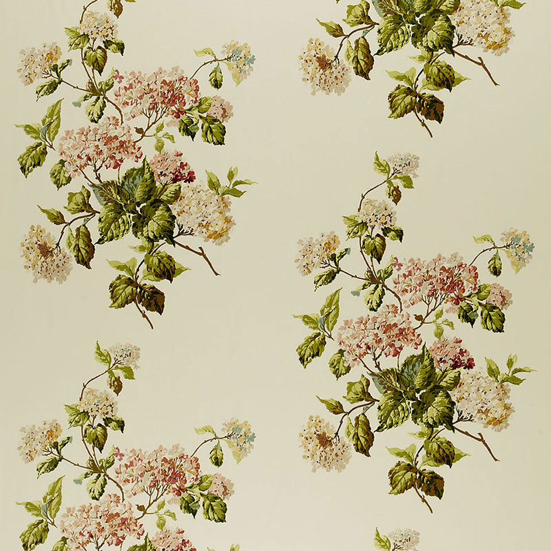 Save 1315000 Summer Hydrangea Ivory by Schumacher Fabric