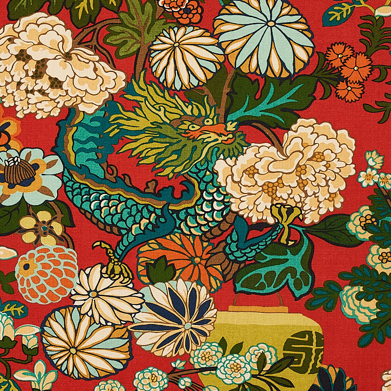 Save 173271 Chiang Mai Dragon Lacquer by Schumacher Fabric