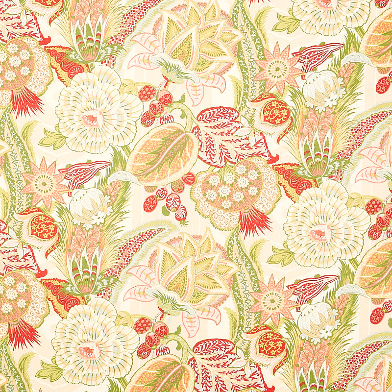 Purchase 173521 Zanzibar Linen Print Melon by Schumacher Fabric