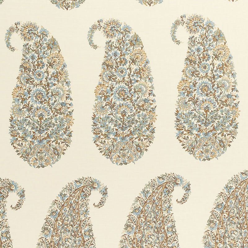 Search 173780 Shirala Paisley Aqua by Schumacher Fabric