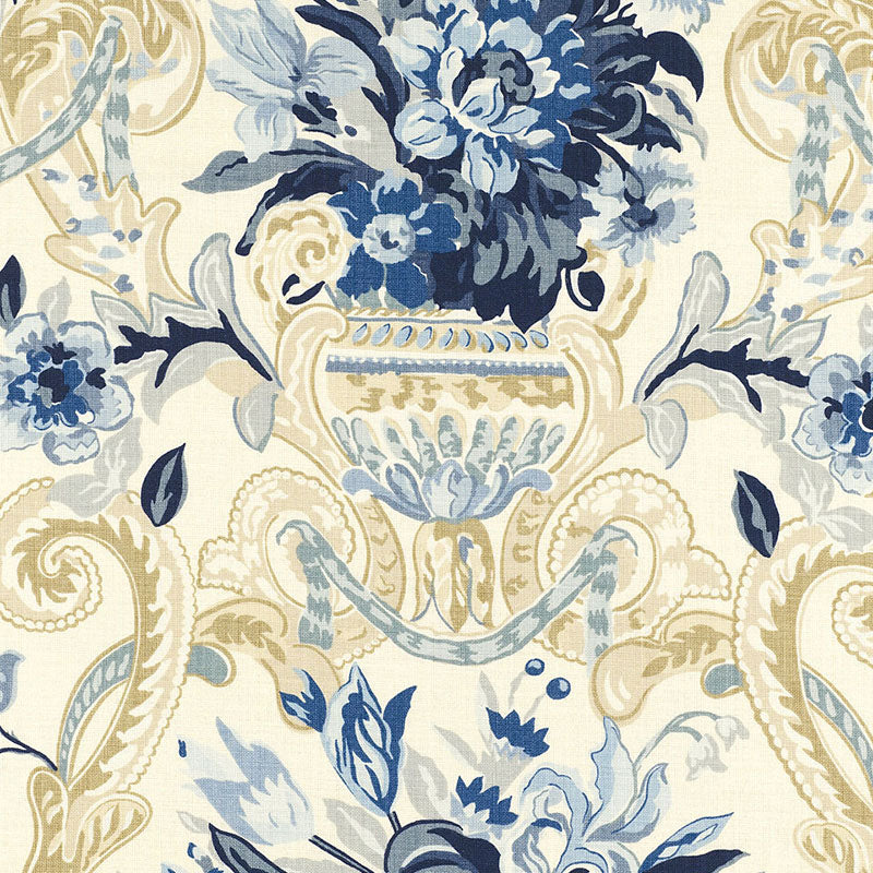 Looking 173843 Aylesbury Vase Delft by Schumacher Fabric