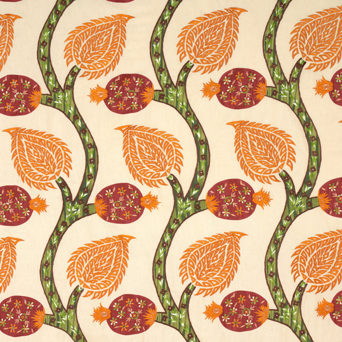 Purchase 174180 Nurata Embroidery Coral by Schumacher Fabric