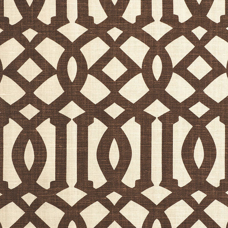 Acquire 174413 Imperial Trellis Ii Java / Cream by Schumacher Fabric
