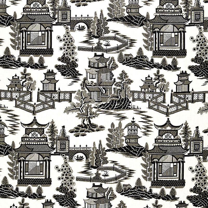View 174433 Nanjing Smoke by Schumacher Fabric