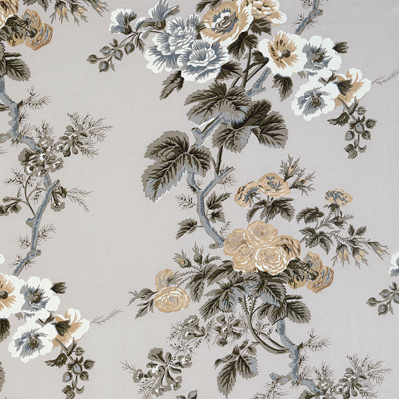 Purchase 174453 Pyne Hollyhock Grisaille by Schumacher Fabric