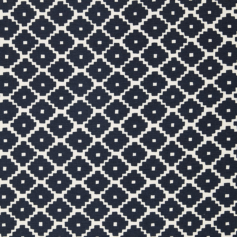 Select 174486 Ziggurat Navy by Schumacher Fabric
