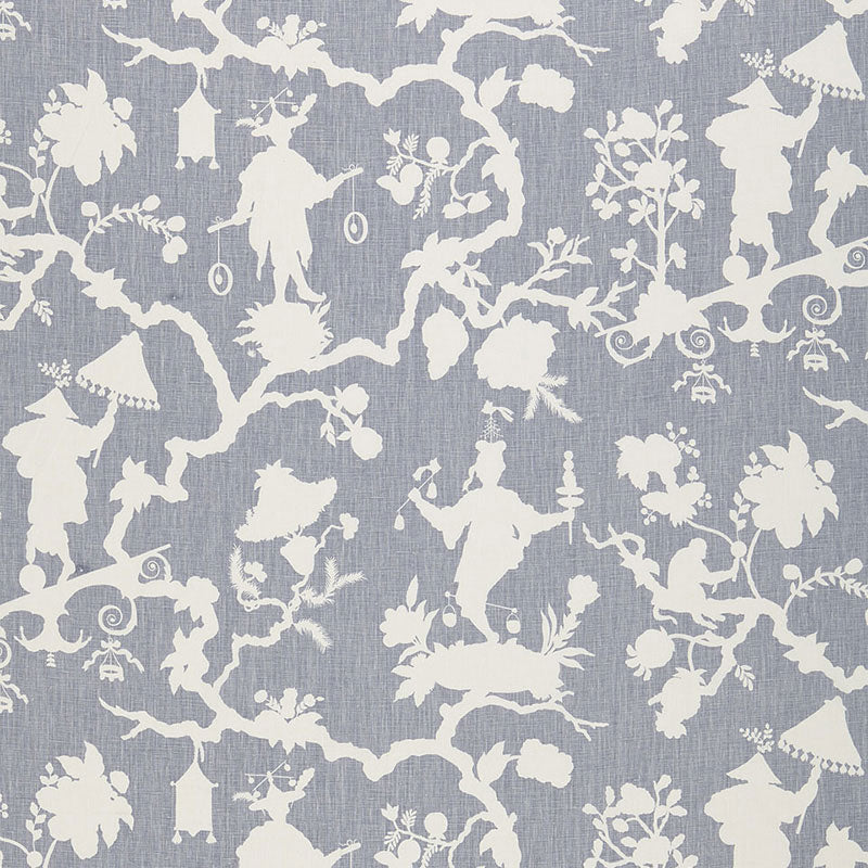 Shop 174582 Shantung Silhouette Print Wisteria by Schumacher Fabric