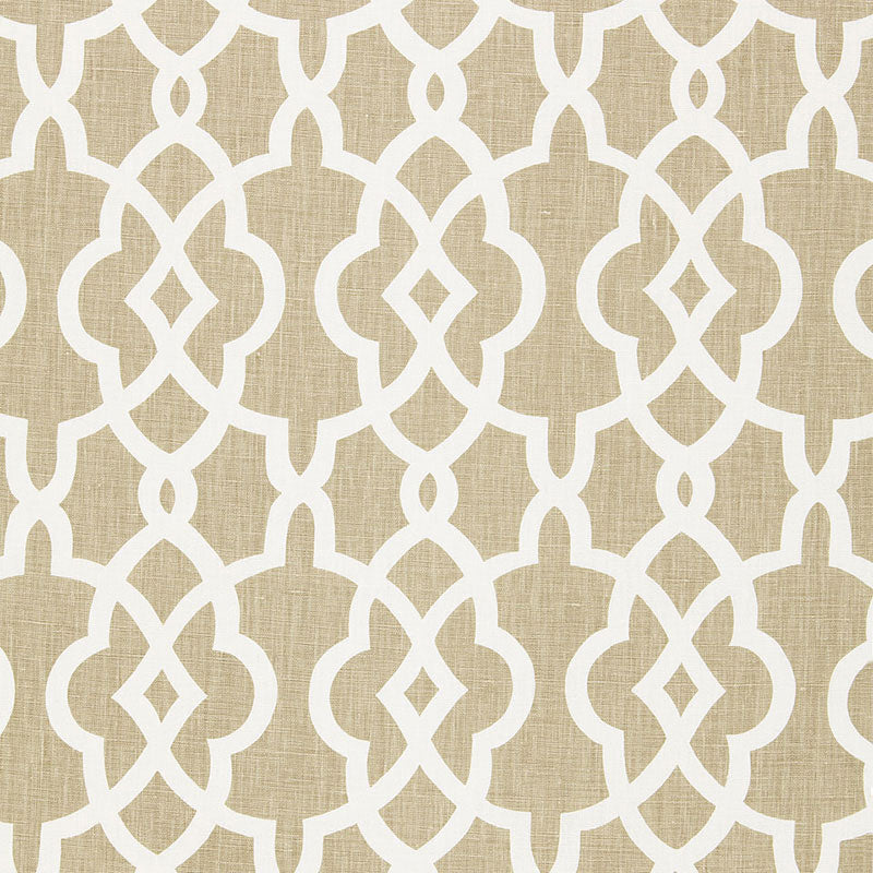 Order 174590 Summer Palace Fret Sand by Schumacher Fabric