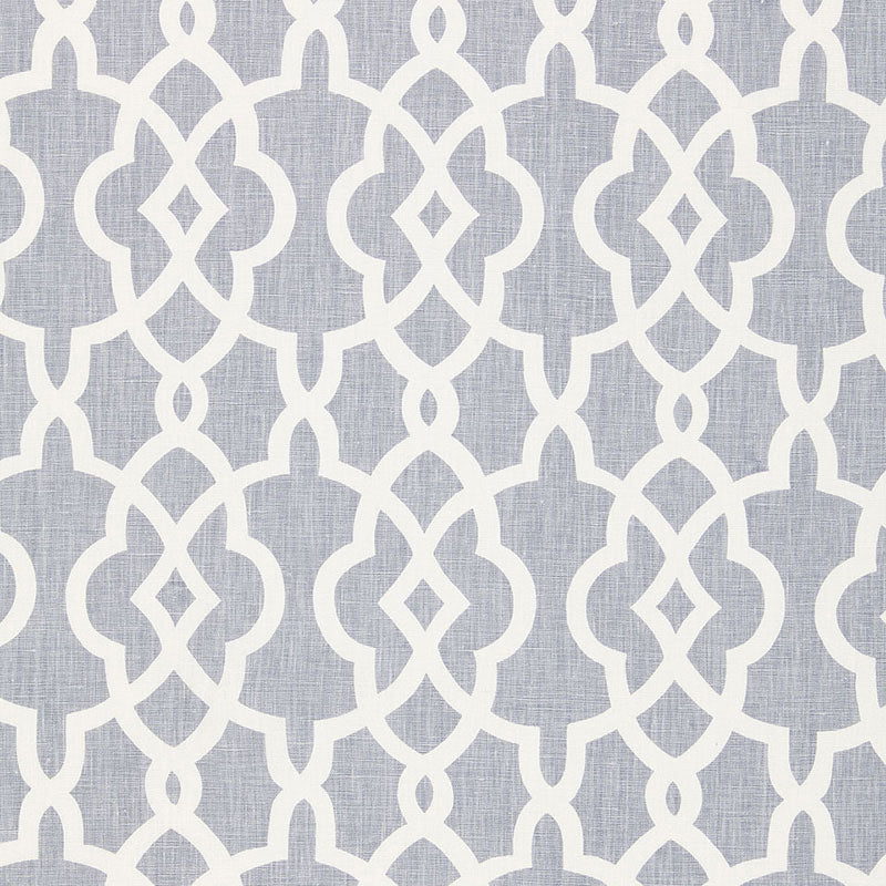 Search 174592 Summer Palace Fret Wisteria by Schumacher Fabric