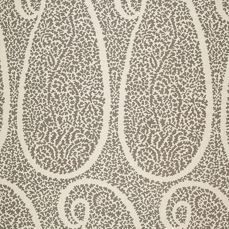 View 174640 Ambala Paisley Greige by Schumacher Fabric